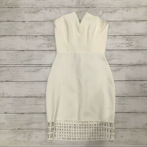 Lulu’s Strapless White Mini Dress with Boning